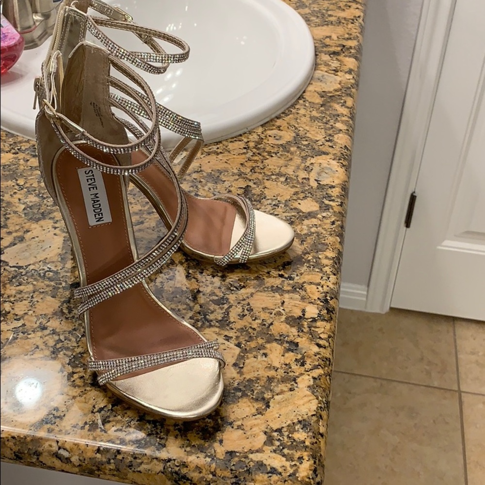 Gold and Jeweled Steve Madden 8.5 heel